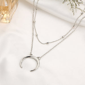 NEW Fashion Women Multilayer Alloy Pendant Necklace Chain Jewelry