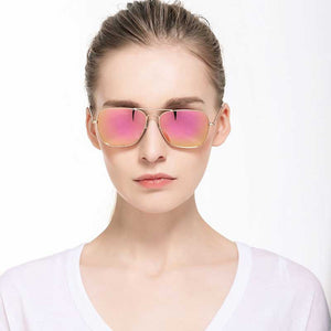 Sunglasses Women Brand Design Vintage Pilot Coating Glasses Men Square Frame Sun glasses Fashion Driving Shades Retro Eyewear