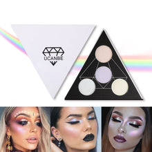 Load image into Gallery viewer, Facial Shimmer Highlighter Palette Makeup Brightener Bronzer Contour New