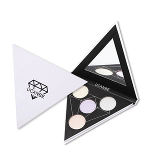 Facial Shimmer Highlighter Palette Makeup Brightener Bronzer Contour New