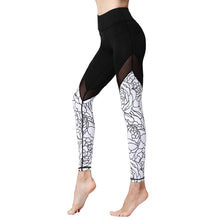 Load image into Gallery viewer, Sexy Women Print Elastic Waist Patchwork Stretch Slim Legging