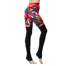 Load image into Gallery viewer, Sexy Women Print Elastic Waist Patchwork Stretch Slim Legging