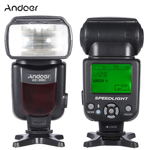 Andoer AD-960II Universal LCD Display On-camera Speedlite Flash GN54 for Nikon Canon Pentax DSLR Camera