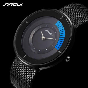 Sinobi Fashion Unique Rotating Luxury Ultra-Thin Steel Watch