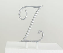 Load image into Gallery viewer, Lillian Rose Silver Rhinestone Monogram Letter Z Cake Topper